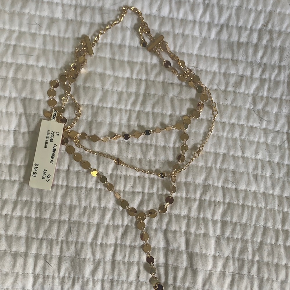 New with tags layered lariat necklace